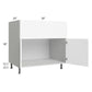 RTA Milan White Matte 36" Farm Sink Base Cabinet with 1 Finished Side