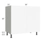 RTA Milan White Matte 36" Full Height Door Vanity Sink Base Cabinet with 2 Finished Sides