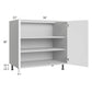 RTA Milan White Matte 36" Full Height Door Vanity Sink Base Cabinet