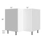 RTA Milan White Matte 36" Lazy Susan Base Cabinet-Left Hinged with 2 Finished Sides