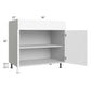 RTA Milan White Matte 36" Vanity Base Cabinet with 1 Finished Side