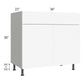 RTA Milan White Matte 36" Vanity Sink Base Cabinet with Sink Tilt-Out