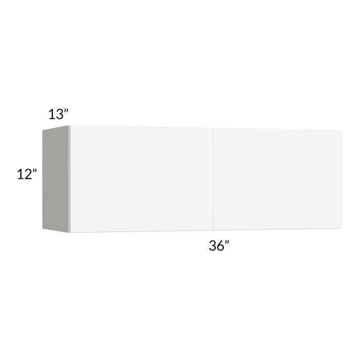 RTA Milan White Matte 36" x 12" Wall Cabinet with 2 Finished End Panels