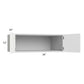 RTA Milan White Matte 36" x 12" x 24" Wall Cabinet with 1 Finished End Panel