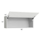 RTA Milan White Matte 36" x 15" Lift-Up Door Wall Cabinet with 1 Finished End Panel