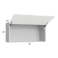 RTA Milan White Matte 36" x 18" Lift-Up Door Wall Cabinet with 2 Finished End Panels