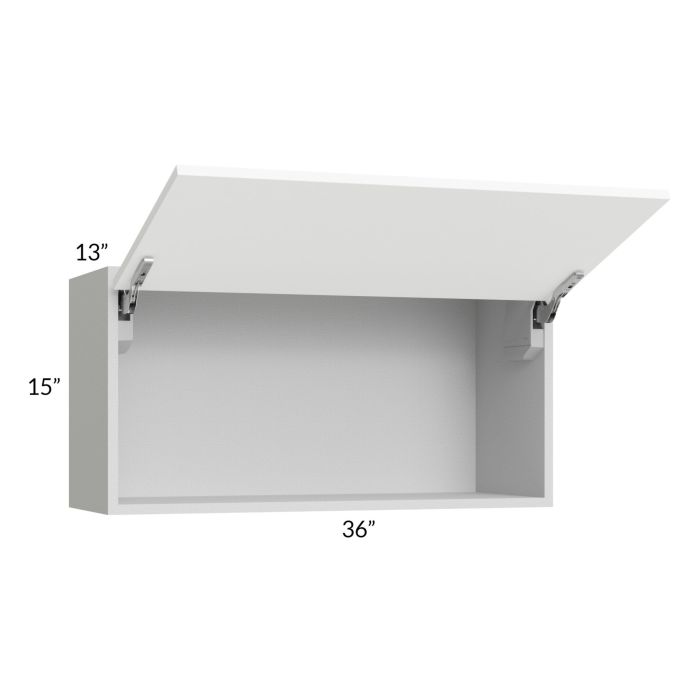 RTA Milan White Matte 36" x 18" Lift-Up Door Wall Cabinet