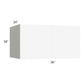 RTA Milan White Matte 36" x 18" x 24" Wall Cabinet with 2 Finished End Panels