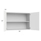 RTA Milan White Matte 36" x 24" Wall Cabinet with 1 Finished End Panel