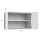 RTA Milan White Matte 36" x 24" x 24" Wall Cabinet with 1 Finished End Panel