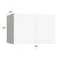 RTA Milan White Matte 36" x 24" x 24" Wall Cabinet with 2 Finished End Panels