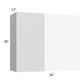 RTA Milan White Matte 36" x 30" Blind Corner Wall Cabinet-Left-Hinged Door on Right with 2 Finished End Panels