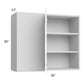 RTA Milan White Matte 36" x 30" Blind Corner Wall Cabinet-Left-Hinged Door on Right with 2 Finished End Panels