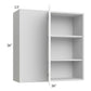RTA Milan White Matte 36" x 36" Blind Corner Wall Cabinet-Left-Hinged Door on Right