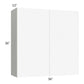 RTA Milan White Matte 36" x 36" Wall Cabinet