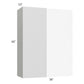 RTA Milan White Matte 36" x 42" Blind Corner Wall Cabinet-Right-Hinged Door on Left
