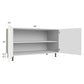 RTA Milan White Matte 48" 2-Door Range Top Base Cabinet