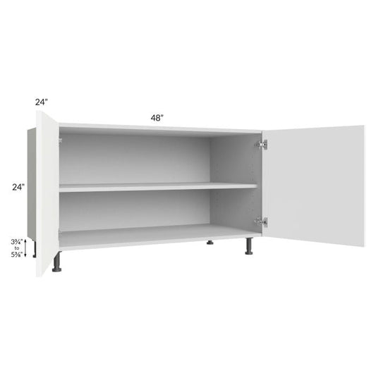RTA Milan White Matte 48" 2-Door Range Top Base Cabinet