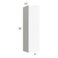 RTA Milan White Matte 9" x 36" Wall Cabinet-Left Hinged with 1 Finished Side