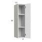 RTA Milan White Matte 9" x 36" Wall Cabinet-Left Hinged with 1 Finished Side