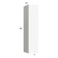 RTA Milan White Matte 9" x 42" Wall Cabinet-Left Hinged with 1 Finished Side