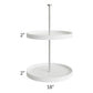 RTA Milan White Matte Plastic Lazy Susan Insert for a 24" x 30" Diagonal Corner Wall Cabinet