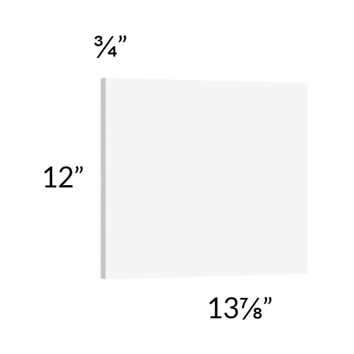 RTA Milan White Matte Wainscot 12" Wall Panel (for 13" deep cabinets)