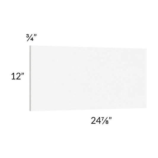 RTA Milan White Matte Wainscot 12" Wall Panel (for 24" deep cabinets)