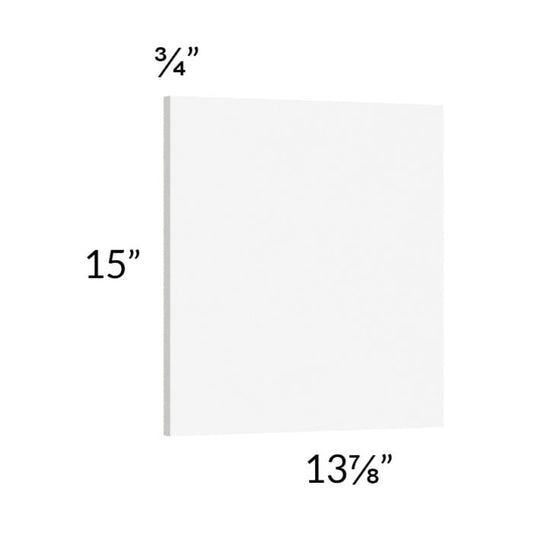 RTA Milan White Matte Wainscot 15" Wall Panel (for 13" deep cabinets)