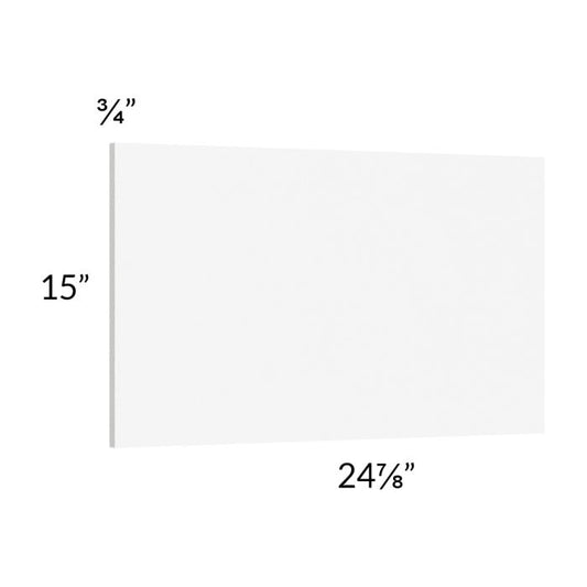 RTA Milan White Matte Wainscot 15" Wall Panel (for 24" deep cabinets)