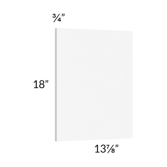 RTA Milan White Matte Wainscot 18" Wall Panel (for 13" deep cabinets)