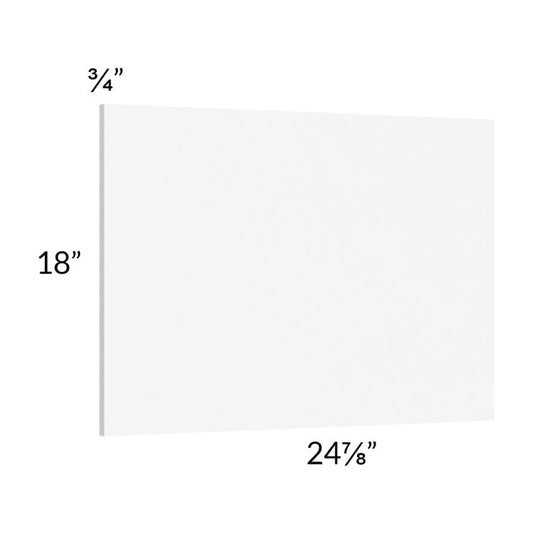 RTA Milan White Matte Wainscot 18" Wall Panel (for 24" deep cabinets)