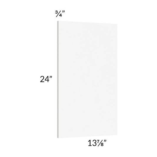 RTA Milan White Matte Wainscot 24" Wall Panel (for 13" deep cabinets)