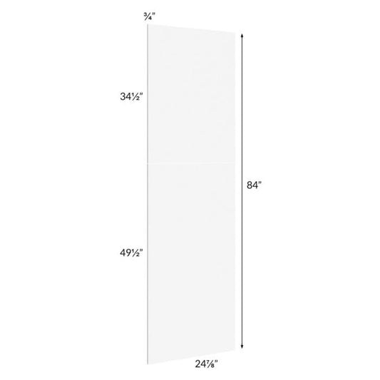 RTA Milan White Matte Wainscot 84 Tall Panel (for 24" deep cabinets)