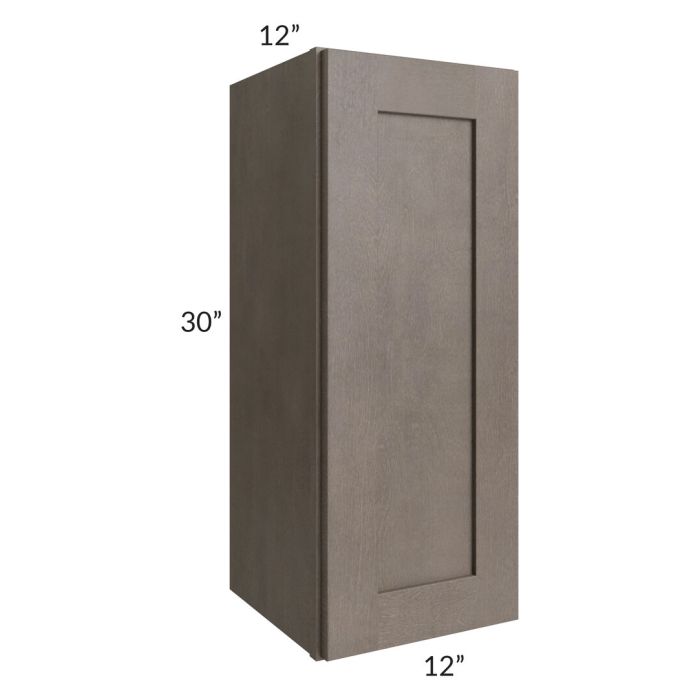 RTA Natural Grey Shaker 12" x 30" Wall Cabinet with 2 Decorative End Panels