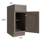 RTA Natural Grey Shaker 15" Base Cabinet with 1 Roll Out Tray