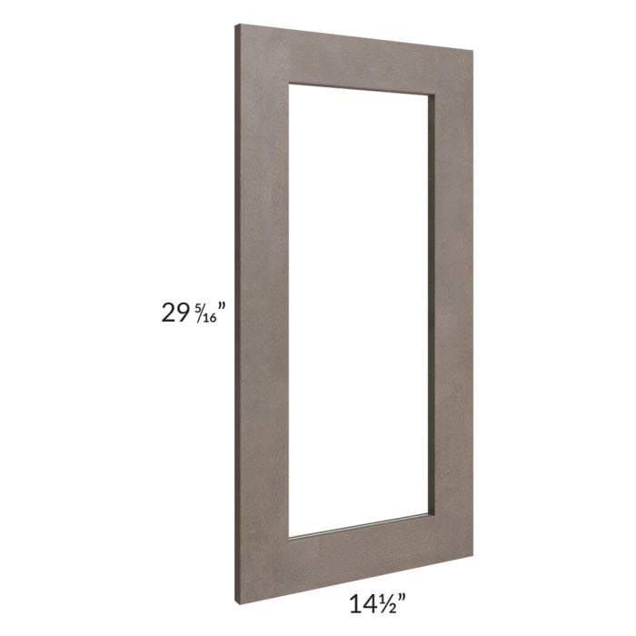 RTA Natural Grey Shaker 15" x 30" Glass Door Only with Glass Included