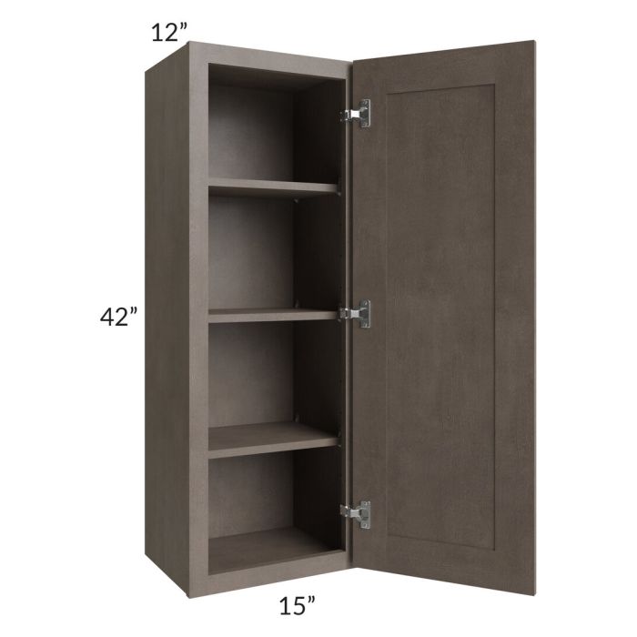 RTA Natural Grey Shaker 15" x 42'' Wall Cabinet