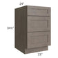 RTA Natural Grey Shaker 21" Drawer Base Cabinet with 2 Decorative End Panels