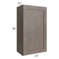 RTA Natural Grey Shaker 21" x 36" Wall Cabinet