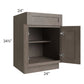 RTA Natural Grey Shaker 24" Base Cabinet with 1 Roll Out Tray