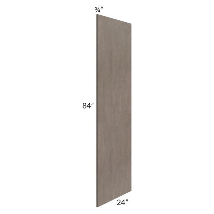 RTA Natural Grey Shaker 24" x 84" Refrigerator End Panel - Cut in Half