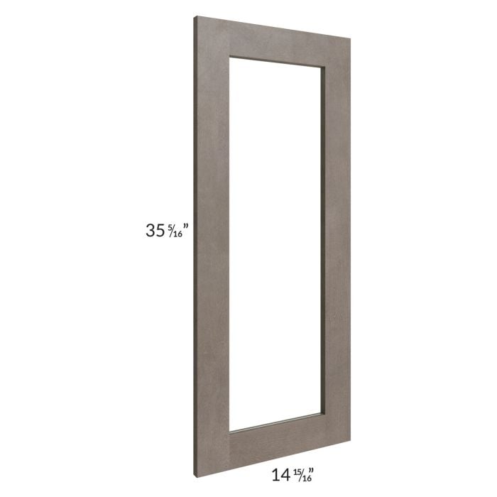 RTA Natural Grey Shaker 27" x 36" x 15" Wall Diagonal Corner Glass Door Only with Glass Included