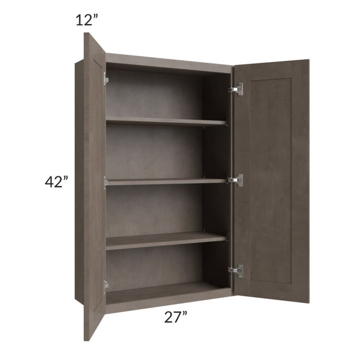 RTA Natural Grey Shaker 27" x 42" Wall Cabinet
