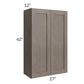 RTA Natural Grey Shaker 27" x 42" Wall Cabinet