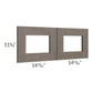 RTA Natural Grey Shaker 30" x 12" Glass Doors Only with Glass Included