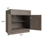 RTA Natural Grey Shaker 33" Base Cabinet with 2 Decorative End Panels