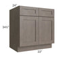 RTA Natural Grey Shaker 33" Base Cabinet with 2 Decorative End Panels