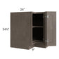 RTA Natural Grey Shaker 33" Lazy Susan Base Cabinet