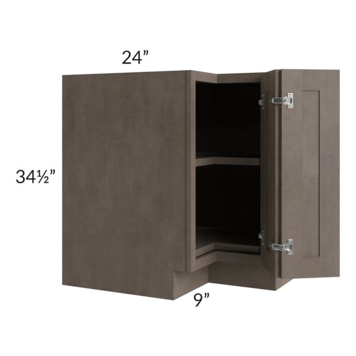 RTA Natural Grey Shaker 33" Lazy Susan Base Cabinet